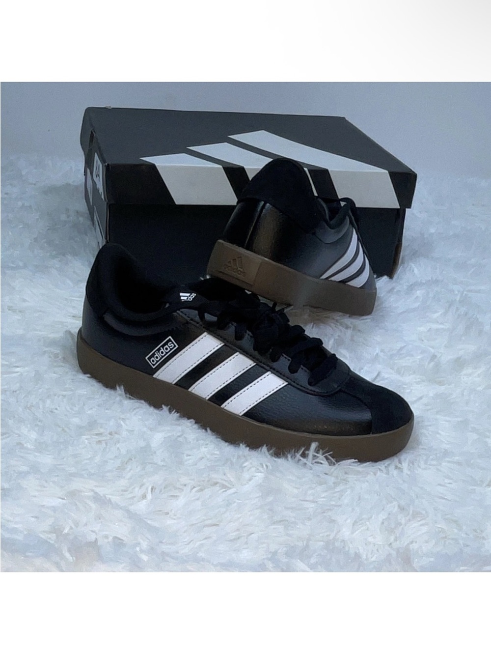 Adidas VL court 3.0 black and white for women’s Size 8.5 Brand New - Picture 9 of 11